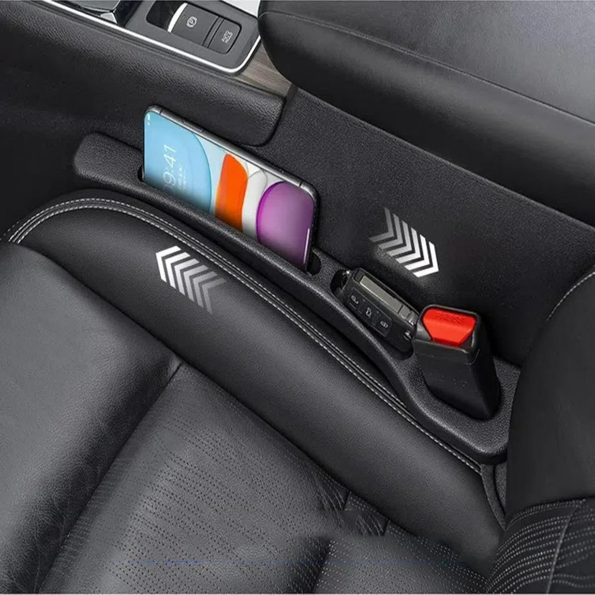 Eptchn Car Seats Gap Filler Dual with Belt Slot
