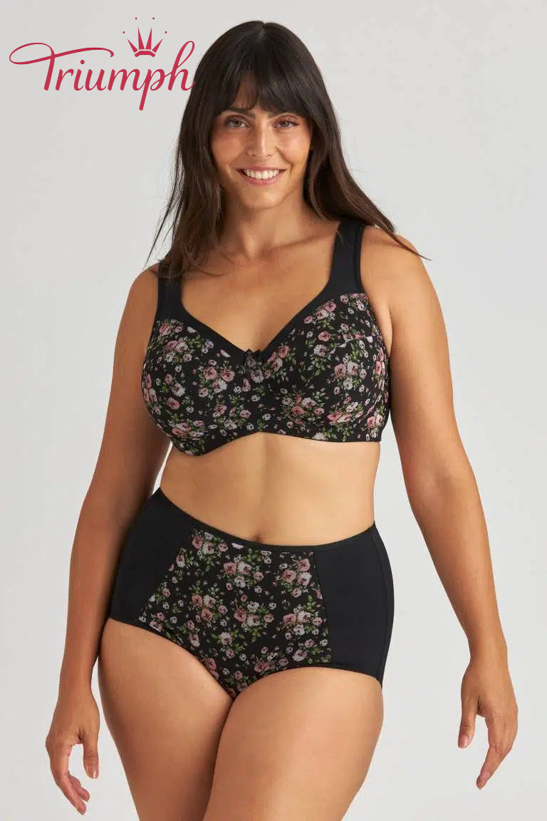 Triumph® 4 kosi💖50% popust✨🔥 Bombažni modrček s cvetličnim vzorcem za večje velikosti [65A-120H]
